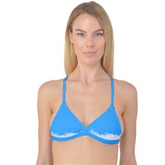 Sky Blue Blue Sky Clouds Day Reversible Tri Bikini Top by BangZart