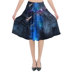 Magical Fantasy Wild Darkness Mist Flared Midi Skirt by BangZart