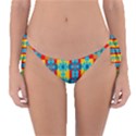 Pop Art Abstract Design Pattern Reversible Bikini Bottom View1
