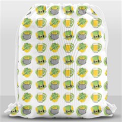 St Patrick S Day Background Symbols Drawstring Bag (large) by BangZart