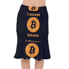 I Accept Bitcoin Mermaid Skirt by Valentinaart