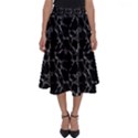 Black And White Textured Pattern Perfect Length Midi Skirt View1