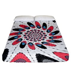 High Contrast Twirl Fitted Sheet (king Size) by linceazul