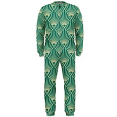 Green Fan  Onepiece Jumpsuit (men)  by NouveauDesign