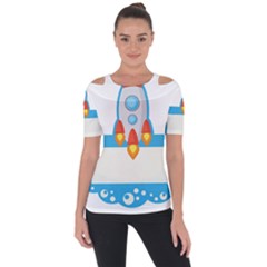 Rocket Spaceship Clip Art Clipart Short Sleeve Top by Celenk