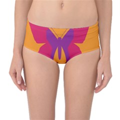 Butterfly Wings Insect Nature Mid-waist Bikini Bottoms by Celenk