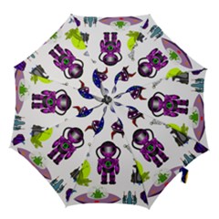 Space Clip Art Aliens Space Craft Hook Handle Umbrellas (medium) by Celenk