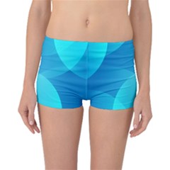 Abstract Blue Wallpaper Wave Boyleg Bikini Bottoms by Celenk