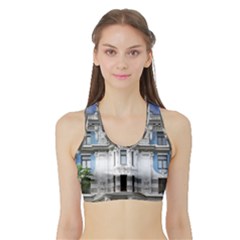 Squad Latvia Architecture Sports Bra With Border by Celenk