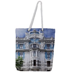 Squad Latvia Architecture Full Print Rope Handle Tote (large) by Celenk