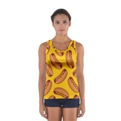 Hot Dog Seamless Pattern Sport Tank Top  by Celenk