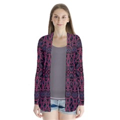 Modern Ornate Pattern Drape Collar Cardigan by dflcprints