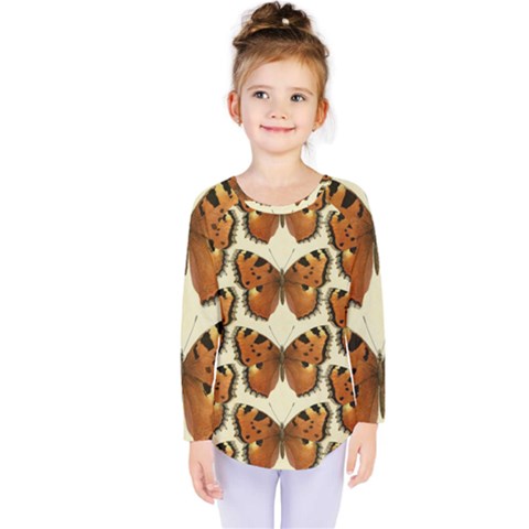 Butterfly Butterflies Insects Kids  Long Sleeve Tee by Celenk