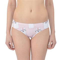 Pattern Cat Pink Cute Sweet Fur Hipster Bikini Bottoms by Celenk