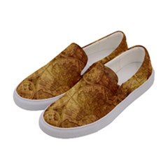 Map Of The World Old Historically Women s Canvas Slip Ons by Celenk