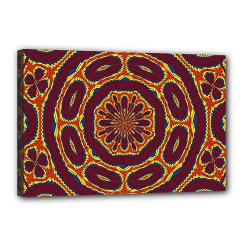 Geometric Tapestry Canvas 18  X 12  by linceazul