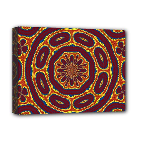 Geometric Tapestry Deluxe Canvas 16  X 12   by linceazul