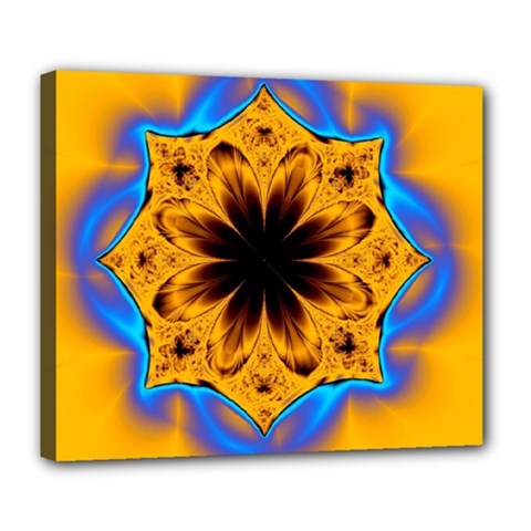 Digital Art Fractal Artwork Flower Deluxe Canvas 24  X 20   by Celenk
