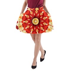 Abstract Art Abstract Background A-line Pocket Skirt by Celenk