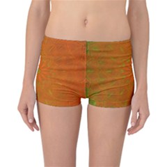 Background Paper Vintage Orange Reversible Boyleg Bikini Bottoms by Celenk