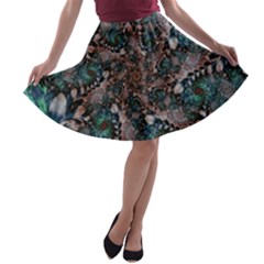 Art Artwork Fractal Digital Art A-line Skater Skirt by Celenk