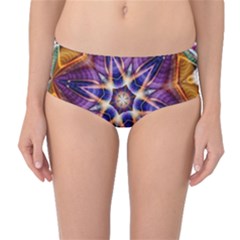 Kaleidoscope Pattern Kaleydograf Mid-waist Bikini Bottoms by Celenk