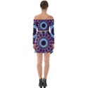 Kaleidoscope Shape Abstract Design Off Shoulder Top with Skirt Set View2