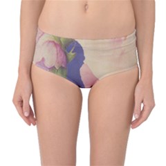 Fabric Textile Abstract Pattern Mid-waist Bikini Bottoms by Celenk