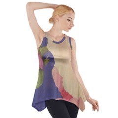 Fabric Textile Abstract Pattern Side Drop Tank Tunic by Celenk