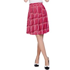 Textile Texture Spotted Fabric A-line Skirt by Celenk