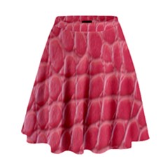 Textile Texture Spotted Fabric High Waist Skirt by Celenk