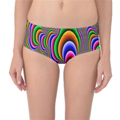 Fractal Background Pattern Color Mid-waist Bikini Bottoms by Celenk
