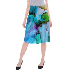 Abstract Painting Art Midi Beach Skirt by Celenk