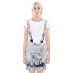 Cat Dog Cute Art Abstract Braces Suspender Skirt by Celenk