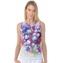 Berries Pink Blue Art Abstract Women s Basketball Tank Top View1
