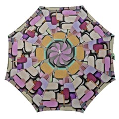 Background Painted Squares Art Straight Umbrellas by Celenk
