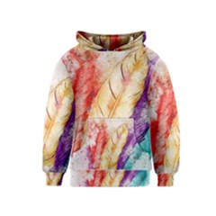 Feathers Bird Animal Art Abstract Kids  Pullover Hoodie by Celenk