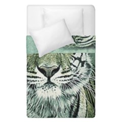 Tiger Cat Art Abstract Vintage Duvet Cover Double Side (single Size) by Celenk