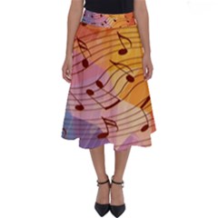 Music Notes Perfect Length Midi Skirt by linceazul
