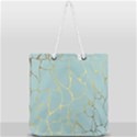 mint,gold,marble,pattern Full Print Rope Handle Tote (Large) View2