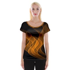 Background Light Glow Abstract Art Cap Sleeve Tops by Celenk