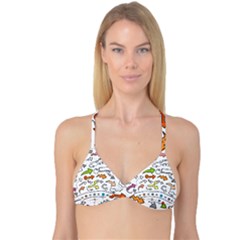 Desktop Pattern Art Graphic Design Reversible Tri Bikini Top by Celenk