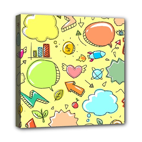 Cute Sketch Child Graphic Funny Mini Canvas 8  X 8  by Celenk
