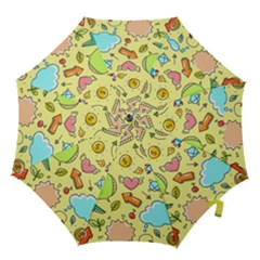 Cute Sketch Child Graphic Funny Hook Handle Umbrellas (small) by Celenk