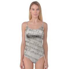 Sheet Music Paper Notes Antique Camisole Leotard  by Celenk