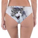 Cat Pet Art Abstract Watercolor Reversible Classic Bikini Bottoms View2