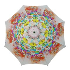 Umbrella Art Abstract Watercolor Golf Umbrellas by Celenk