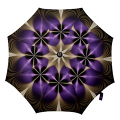 Fractal Glow Flowing Fantasy Hook Handle Umbrellas (medium) by Celenk