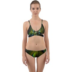 Fractal Abstract Design Fractal Art Wrap Around Bikini Set by Celenk
