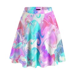 Background Art Abstract Watercolor High Waist Skirt by Celenk